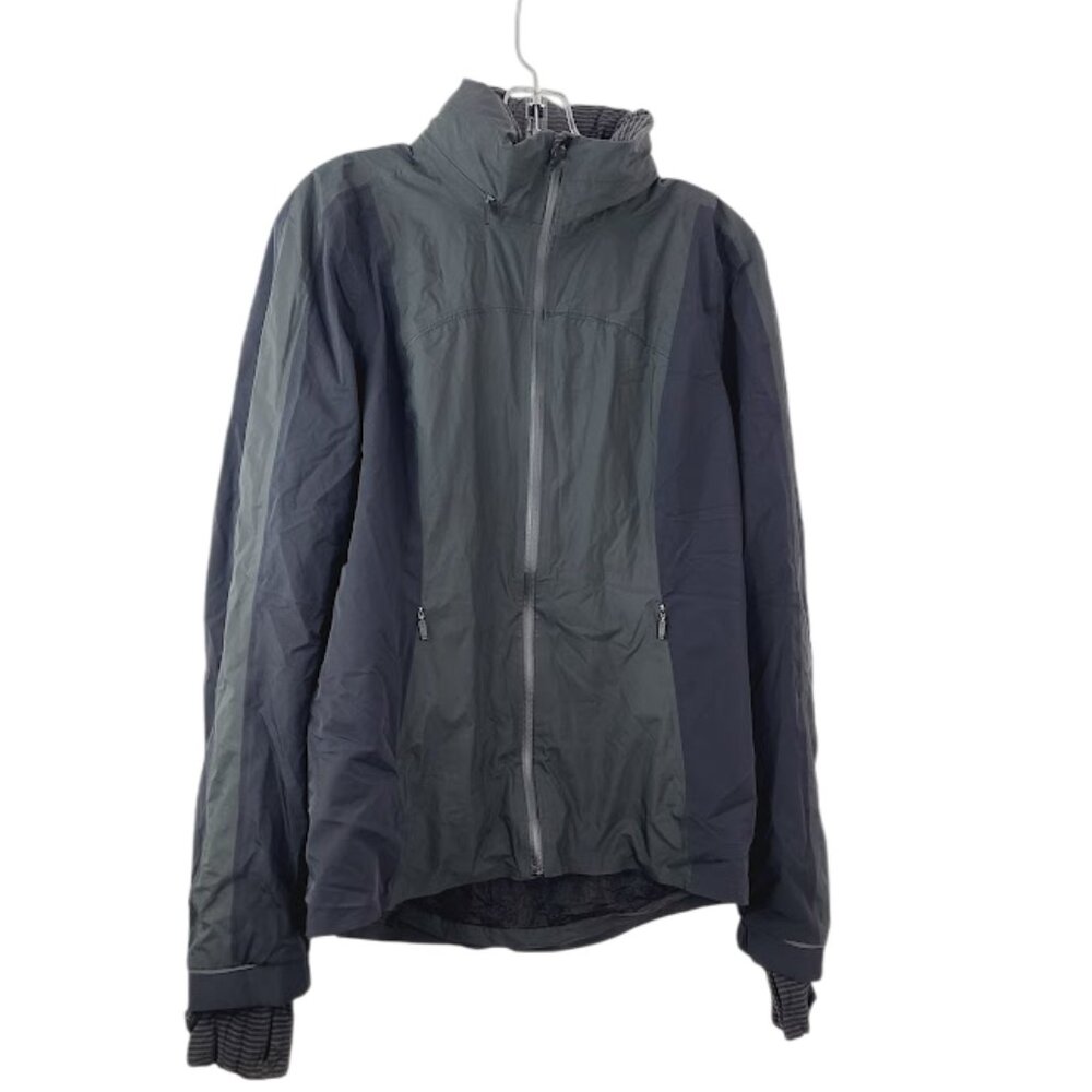 Lululemon Women's Black Green Running Winter Athletic Jacket Size 8